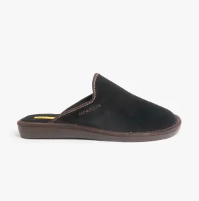 131 (AFELPADO) Mens Mule Slippers Black