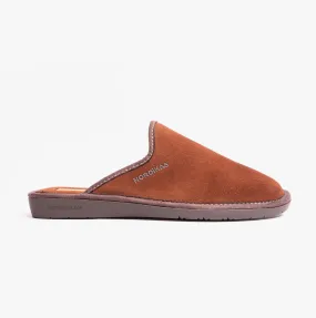 131 (AFELPADO) Mens Mule Slippers Brown