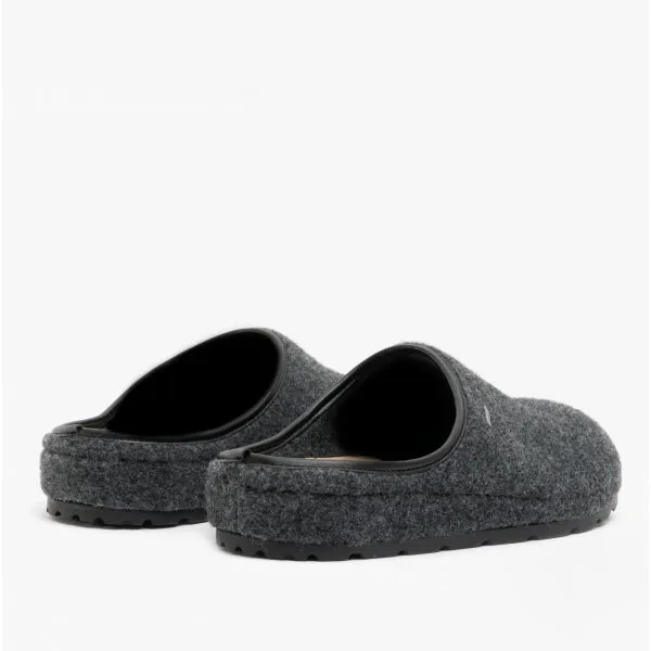 25698-45 Mens Felt Mule Slippers Anthracite