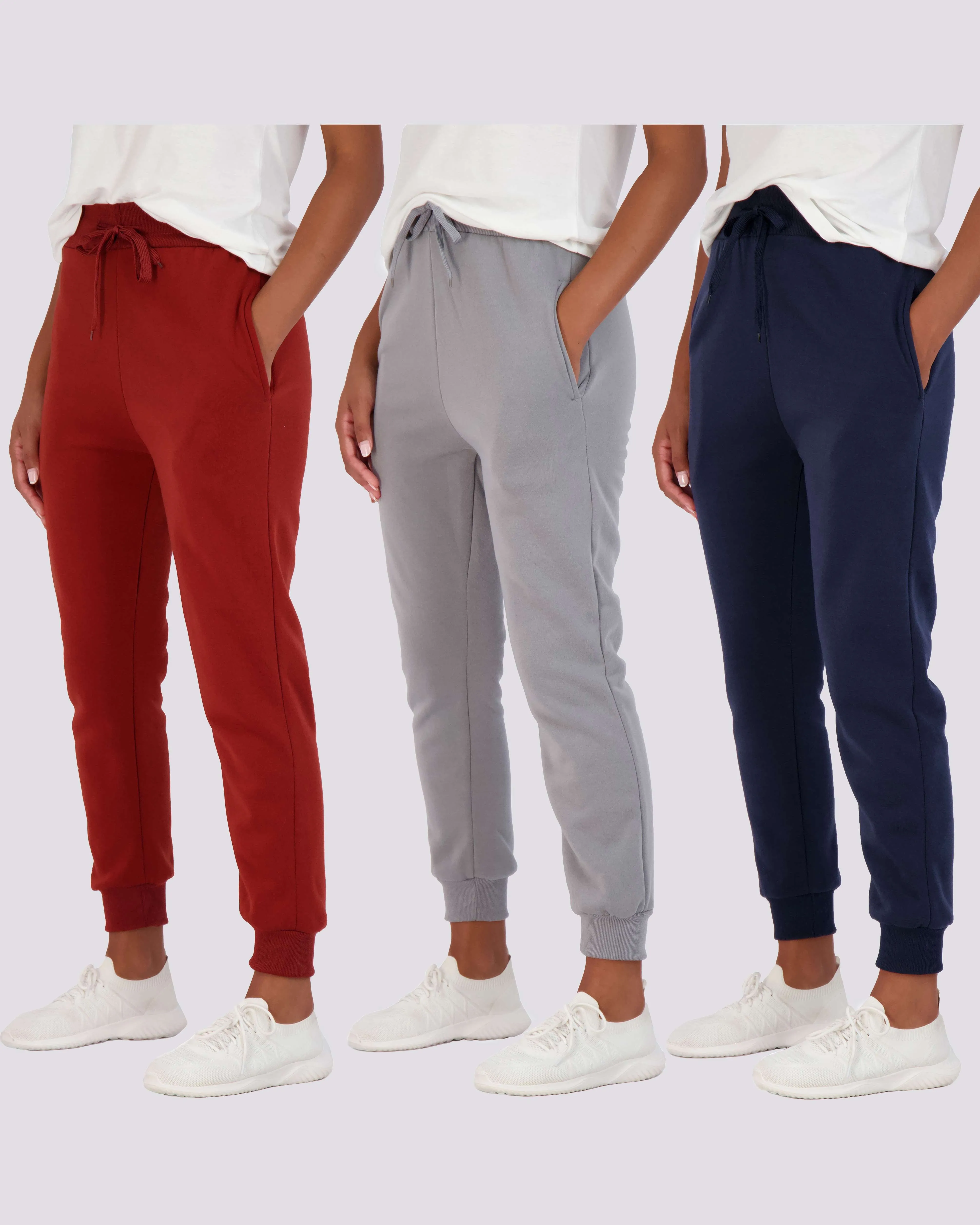 3 Pack: Womens Fleece Jogger Sweatpants