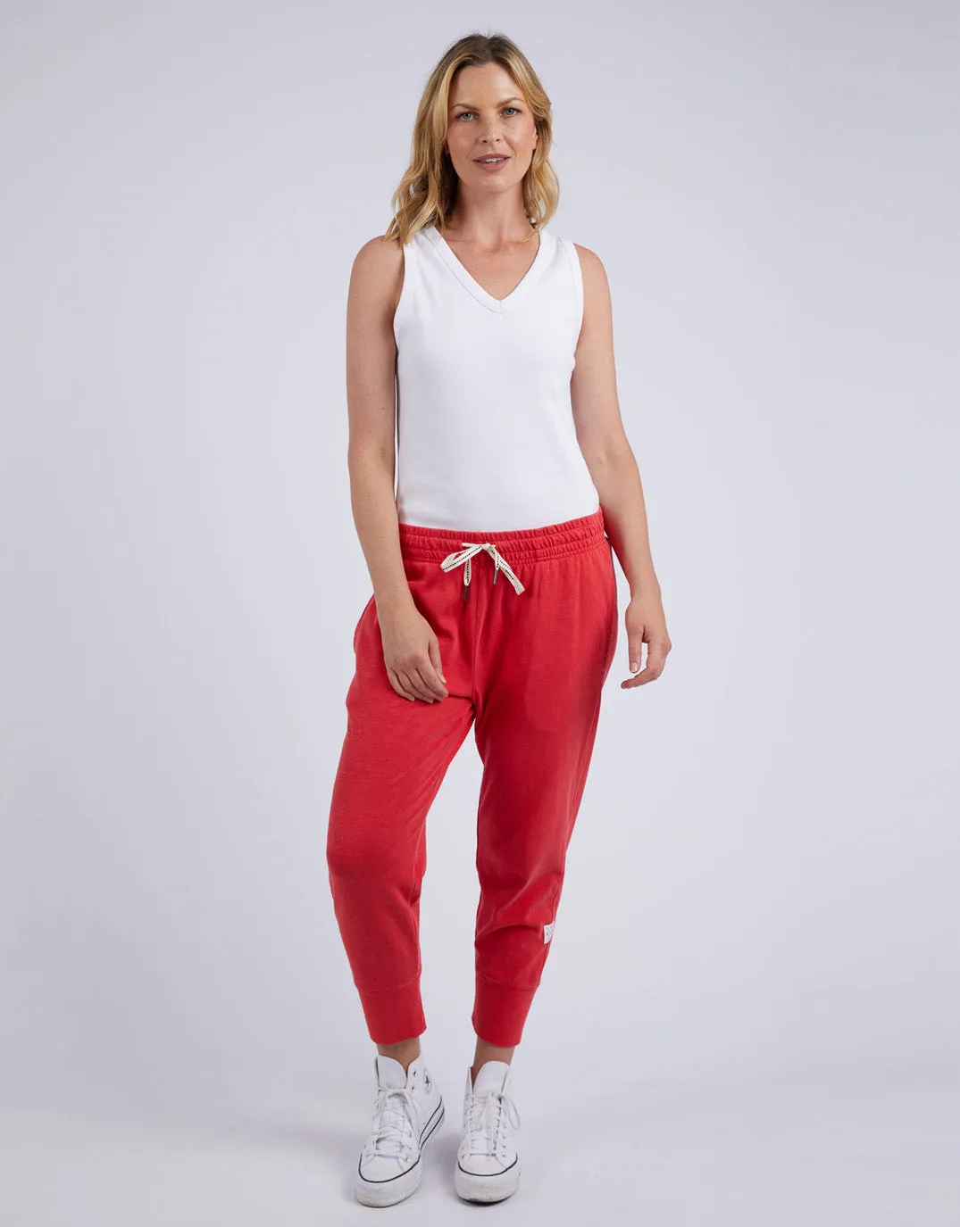 3/4 Brunch Pants - Bittersweet Red