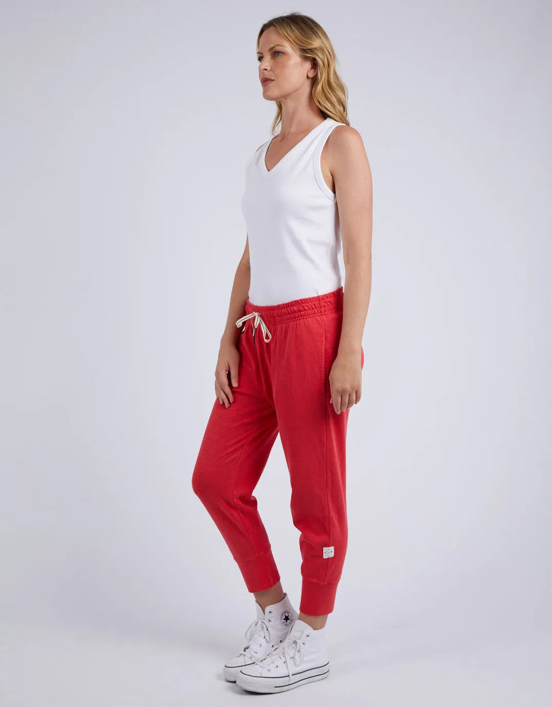 3/4 Brunch Pants - Bittersweet Red