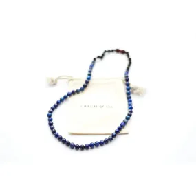 Adult Amber Necklace - Lapis Lazuli   Raw Cherry