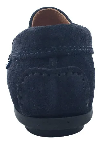 Atlanta Mocassin Boy's Suede Tassel Loafers, Navy Suede