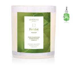 August Peridot Birthstone Charm - Jewel Candle