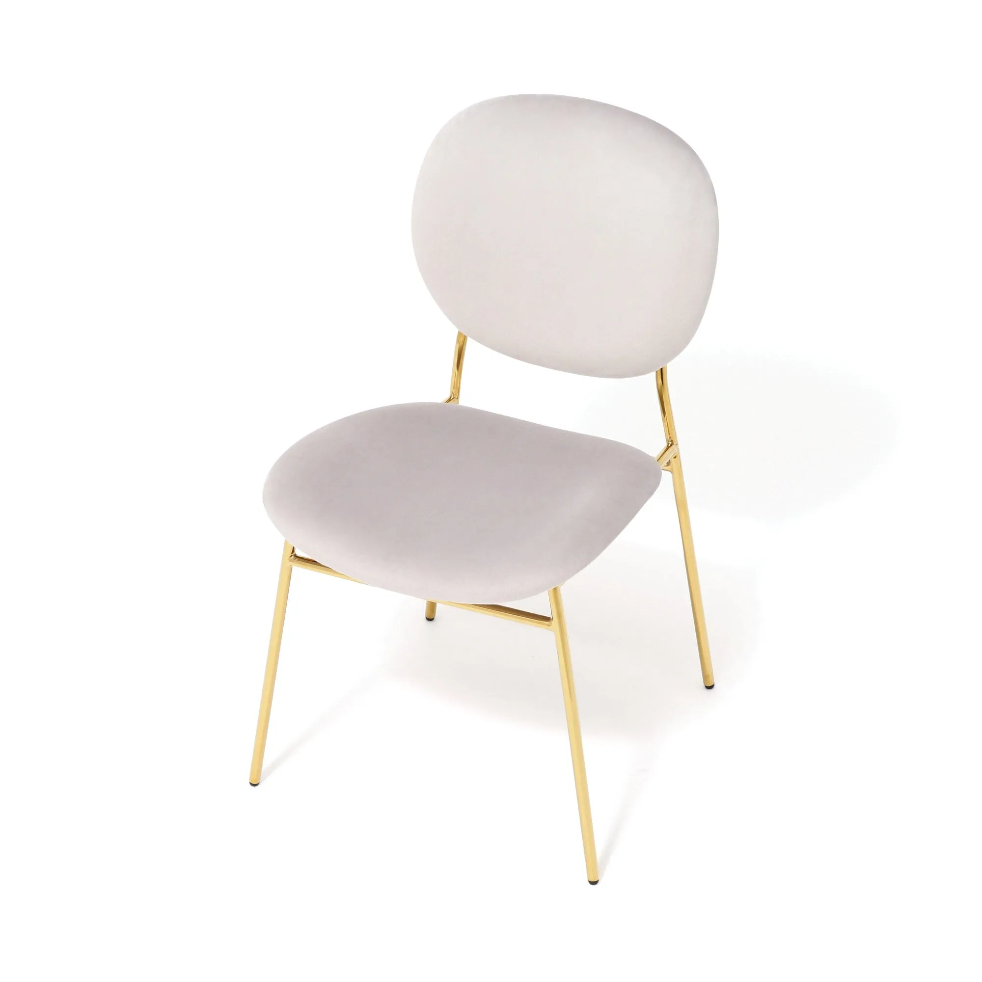 Belle Chair Gray X Gold (W500×D560×H810)