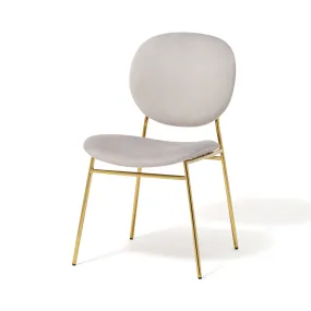 Belle Chair Gray X Gold (W500×D560×H810)