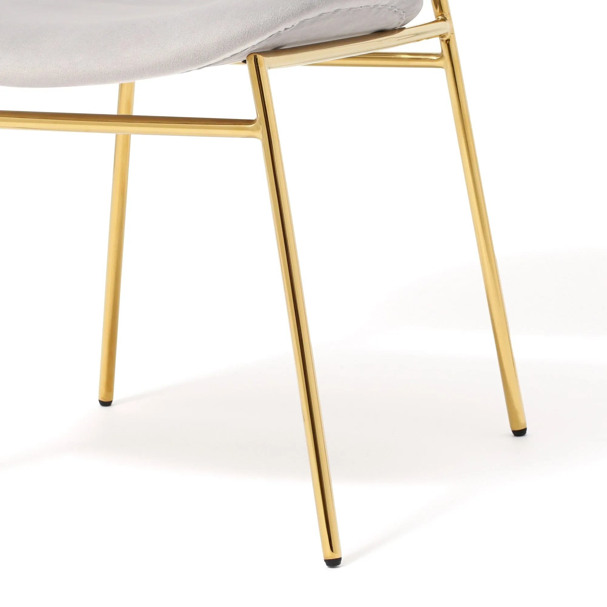 Belle Chair Gray X Gold (W500×D560×H810)