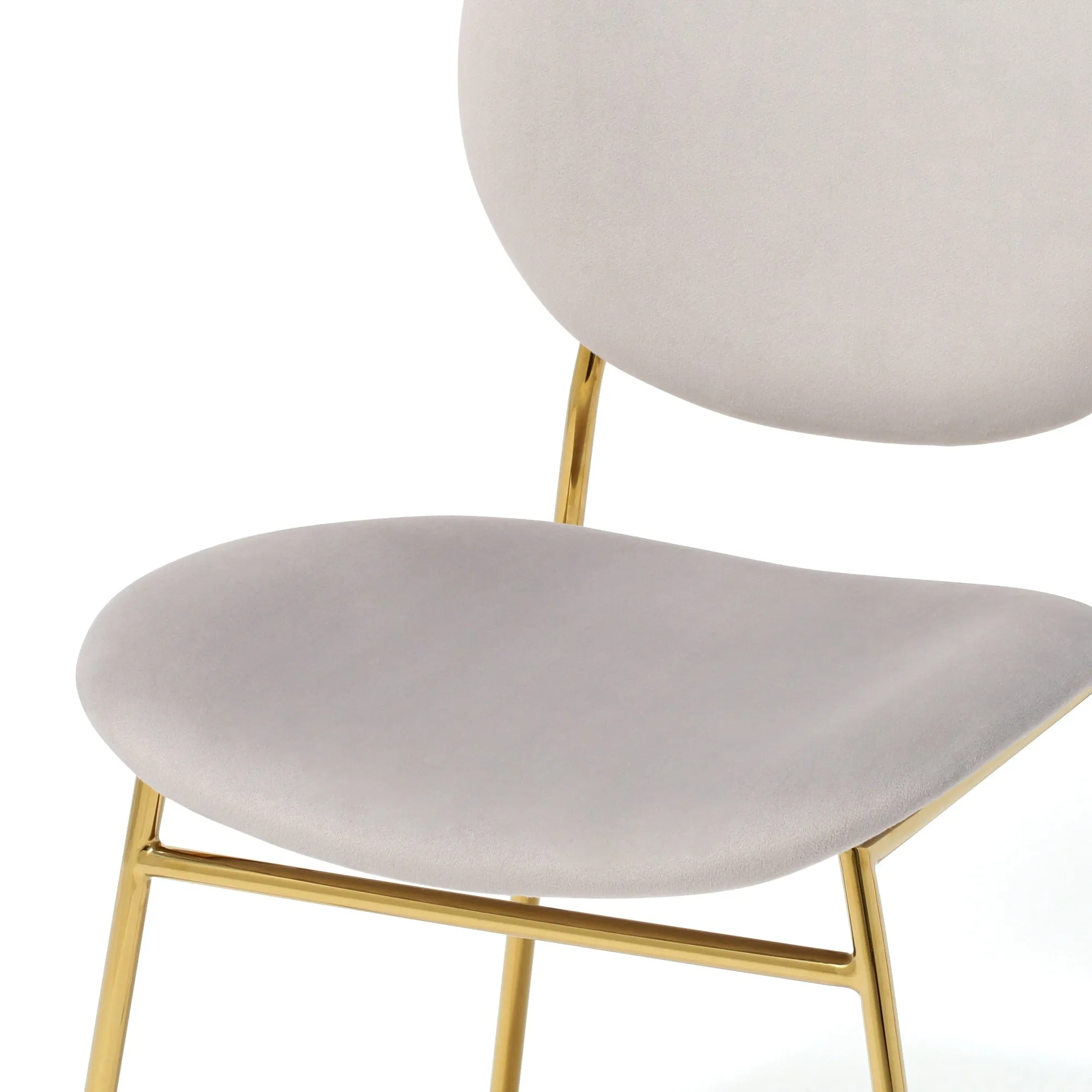 Belle Chair Gray X Gold (W500×D560×H810)