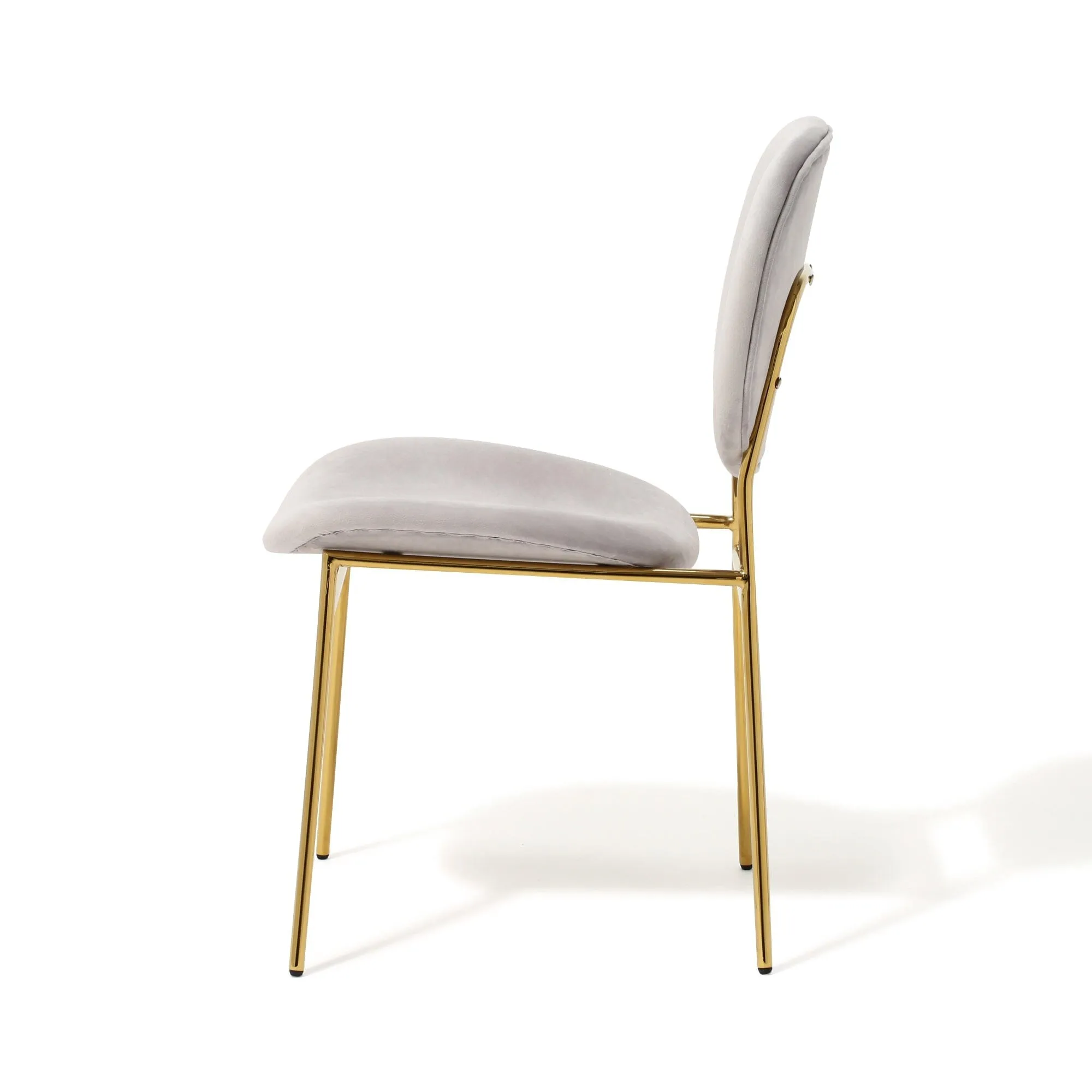 Belle Chair Gray X Gold (W500×D560×H810)