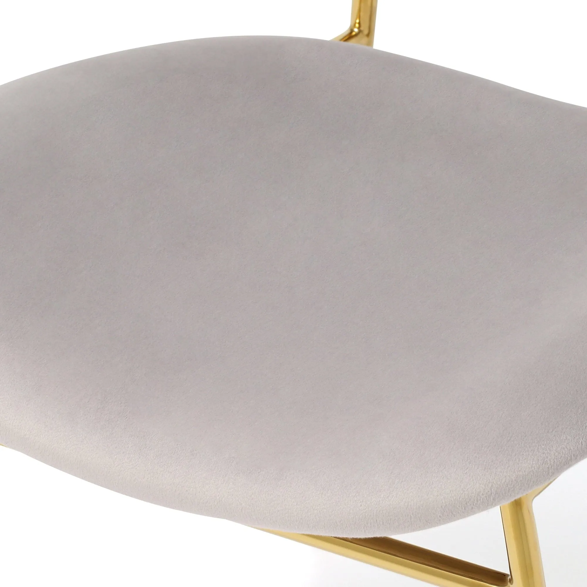 Belle Chair Gray X Gold (W500×D560×H810)