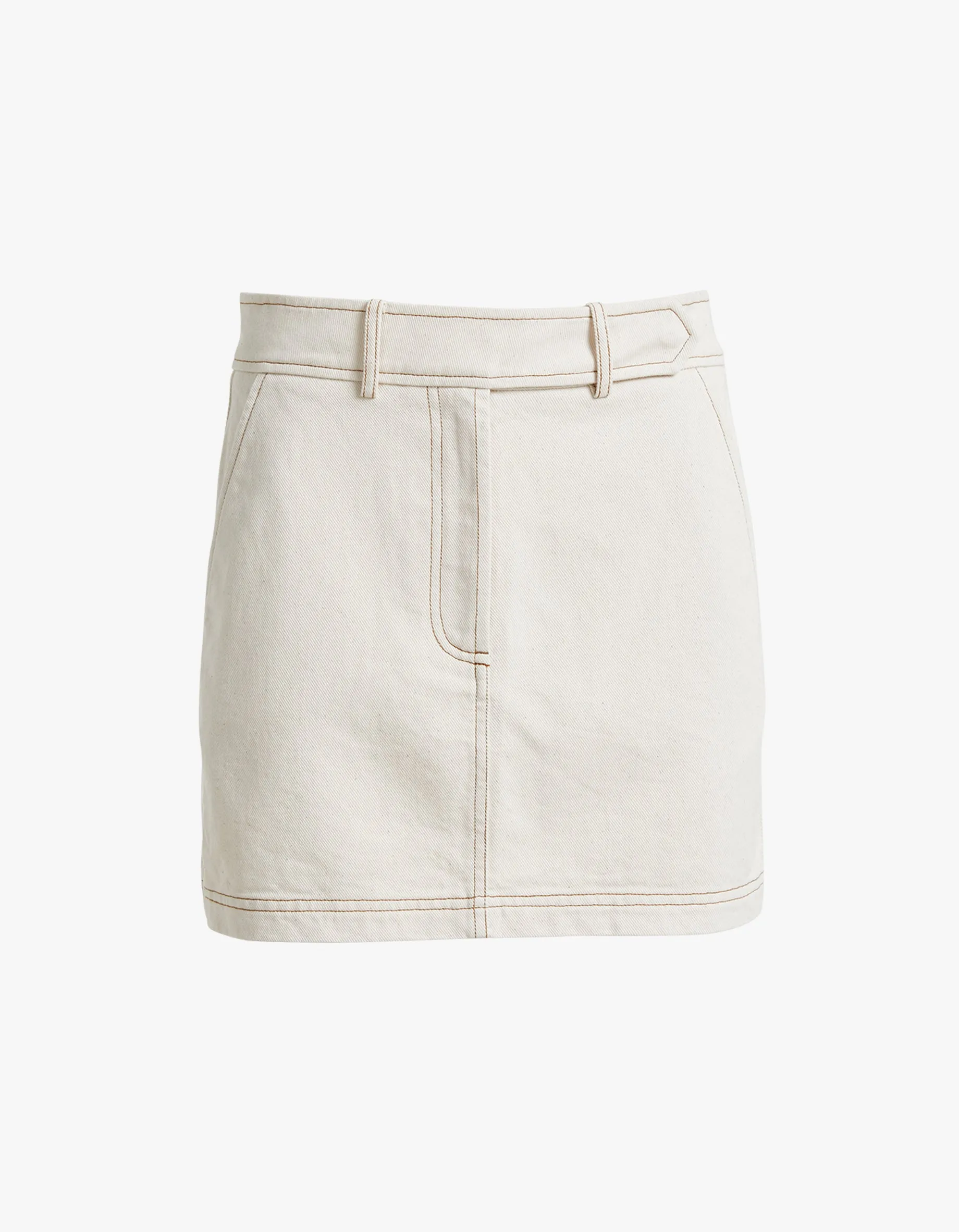 Blake Mini Skirt - Natural/Tobacco