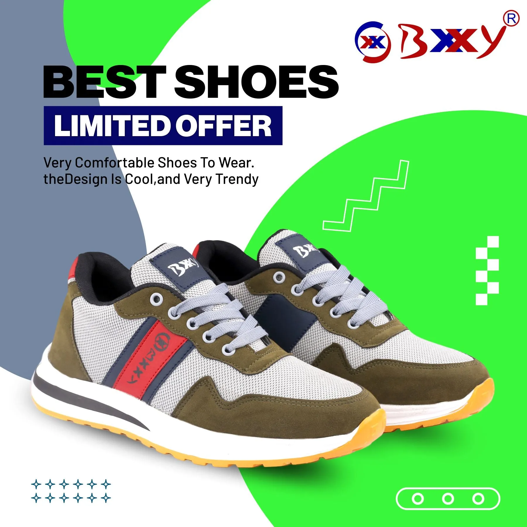 Bxxy's Vegan Leather Sports Casual Running Shoes for Men