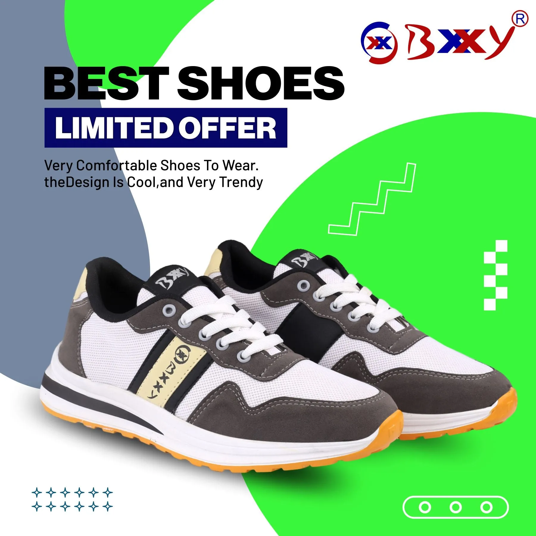 Bxxy's Vegan Leather Sports Casual Running Shoes for Men