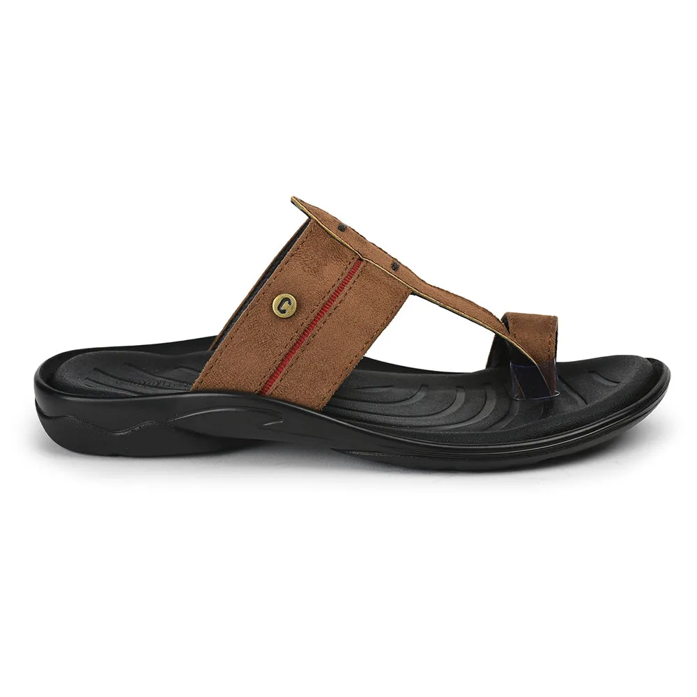 Coolers Casual Tan Toe Ring Slipper For Men OLP-6 By Liberty