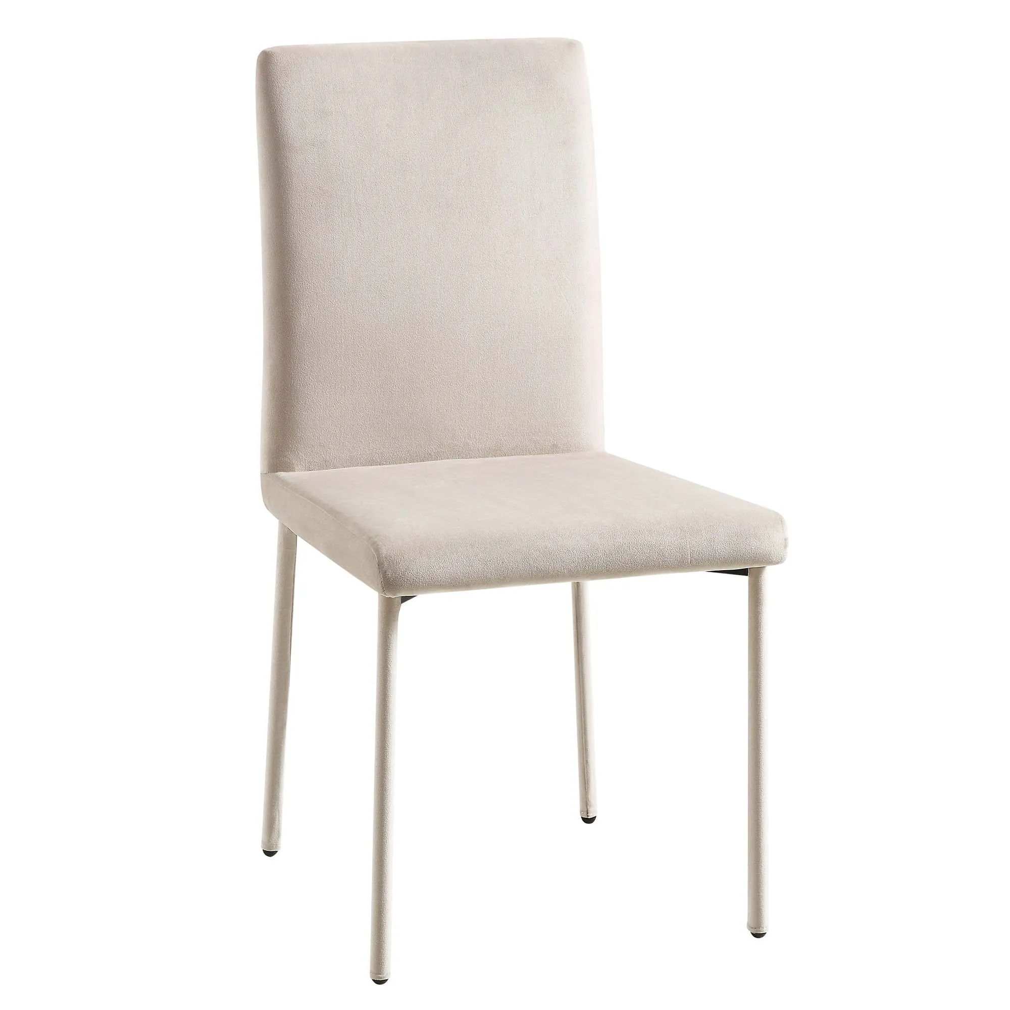 Fernie Set of 2 Champagne Velvet Dining Chairs with Upholstered Legs