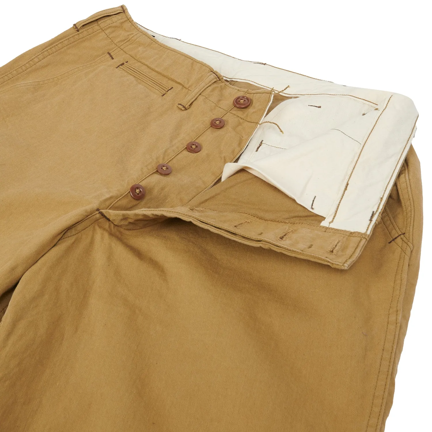 Freewheelers 2022010 Army Officer Trouser - Khaki