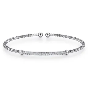 Gabriel & Co. White Diamond Bar Bujukan Bangle