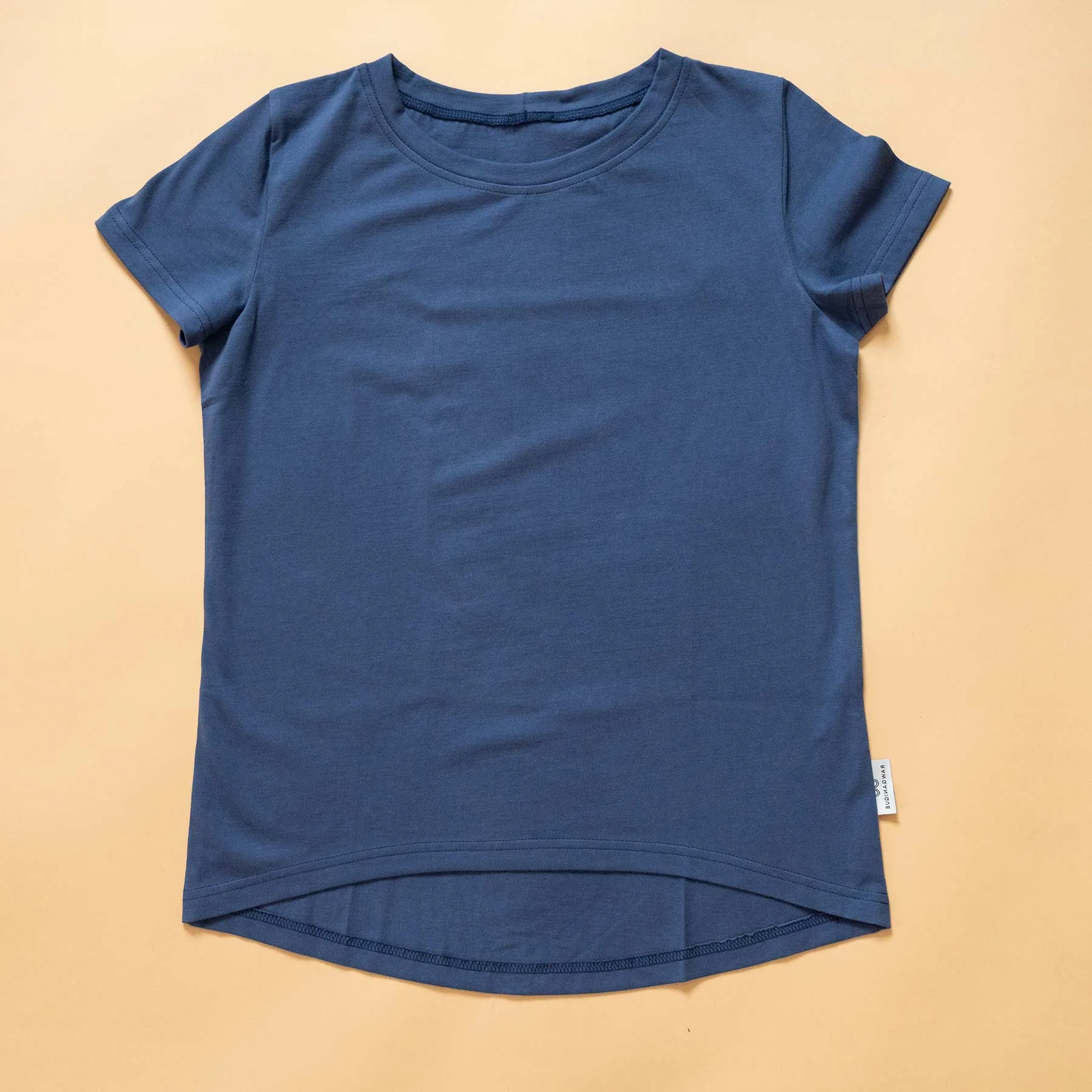 LARA 100% Organic Prima Cotton Luxury T-Shirt (Longer Backside) (Latex-free, Plastic-free, OC Thread Option, 100% Biodegradable)