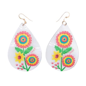 Limited Edition - "Flores" Waterproof Teardrop Earrings