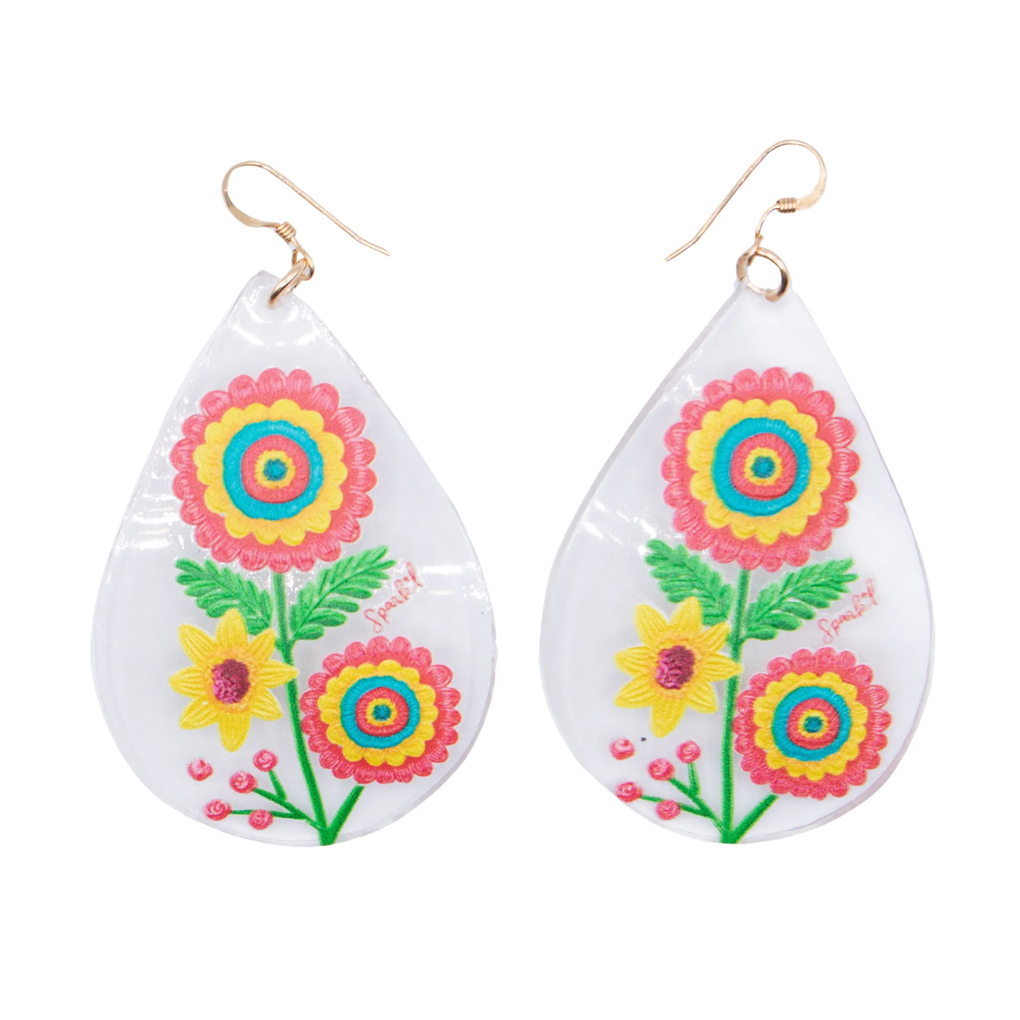 Limited Edition - "Flores" Waterproof Teardrop Earrings