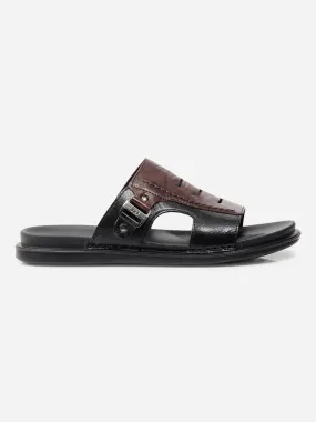 Men Black/Brown Sandal / Slipper (ID4222)