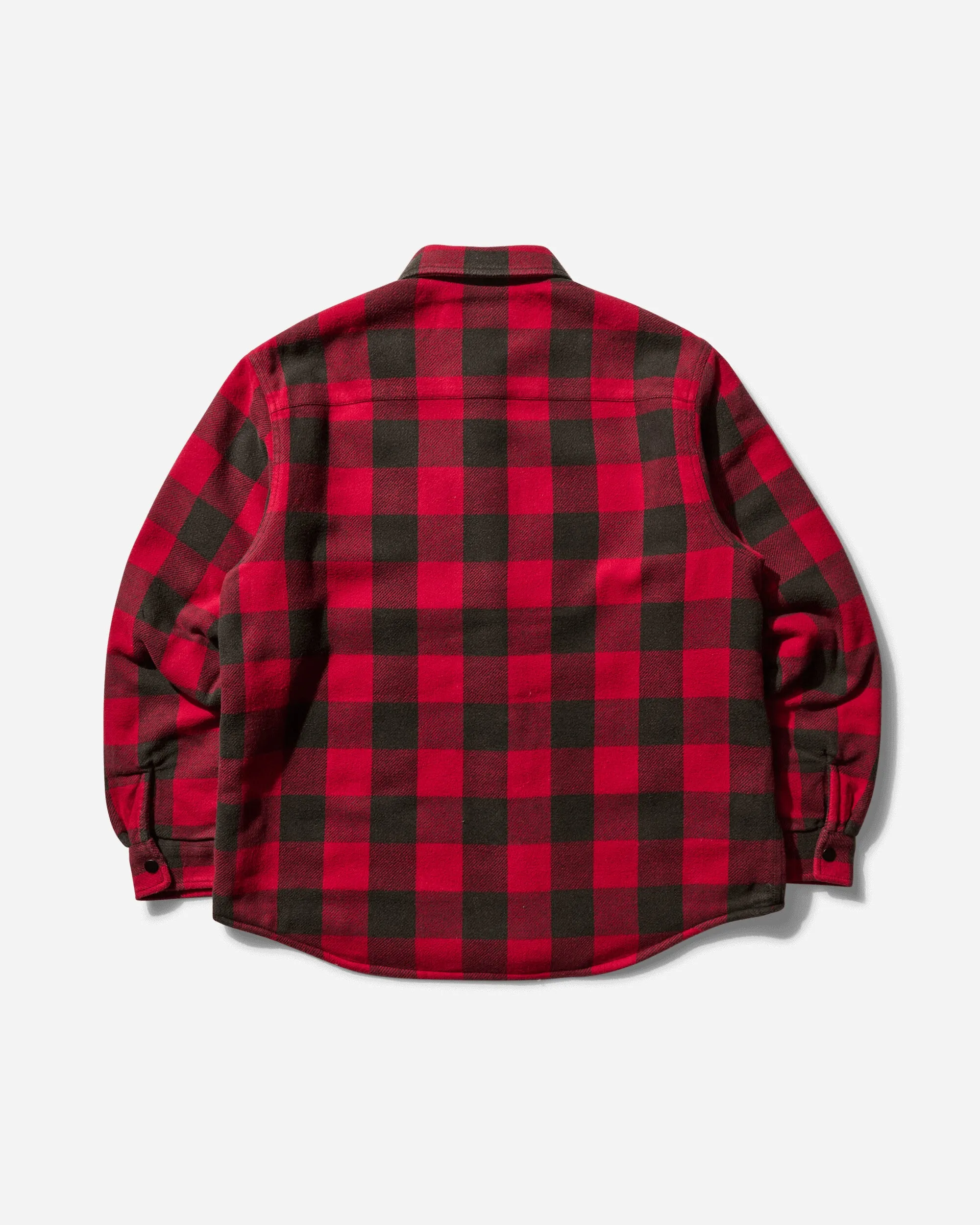 Men's Sherpa Lined Buffalo Plaid Shirt Red