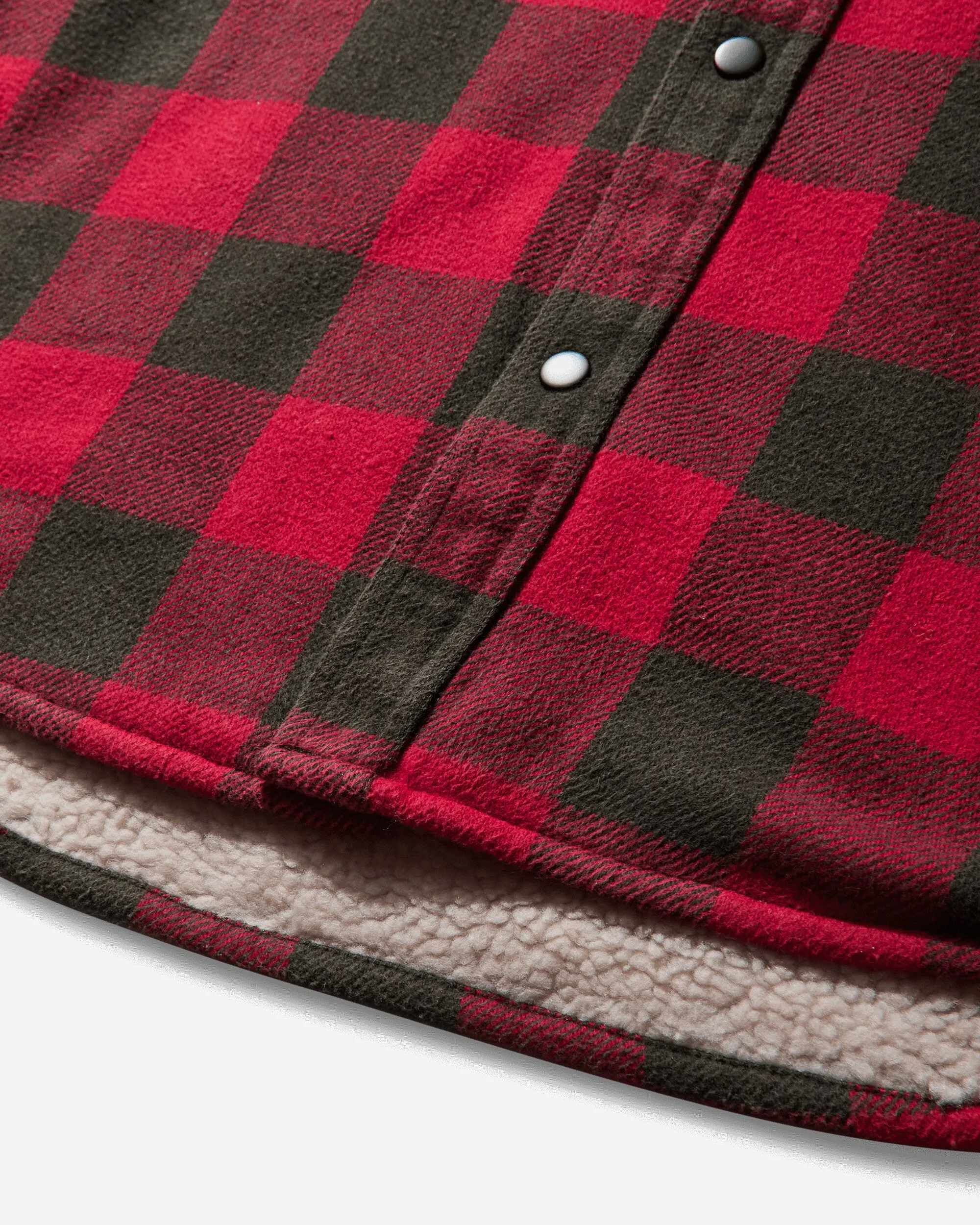 Men's Sherpa Lined Buffalo Plaid Shirt Red