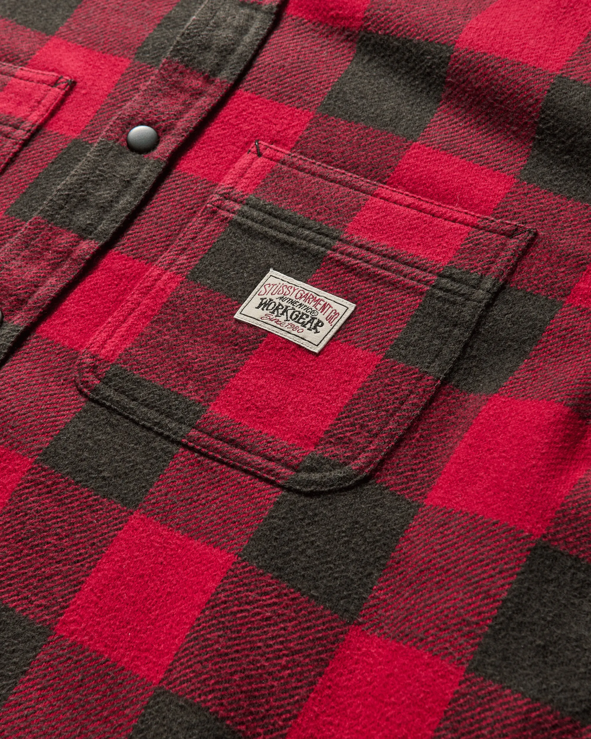 Men's Sherpa Lined Buffalo Plaid Shirt Red