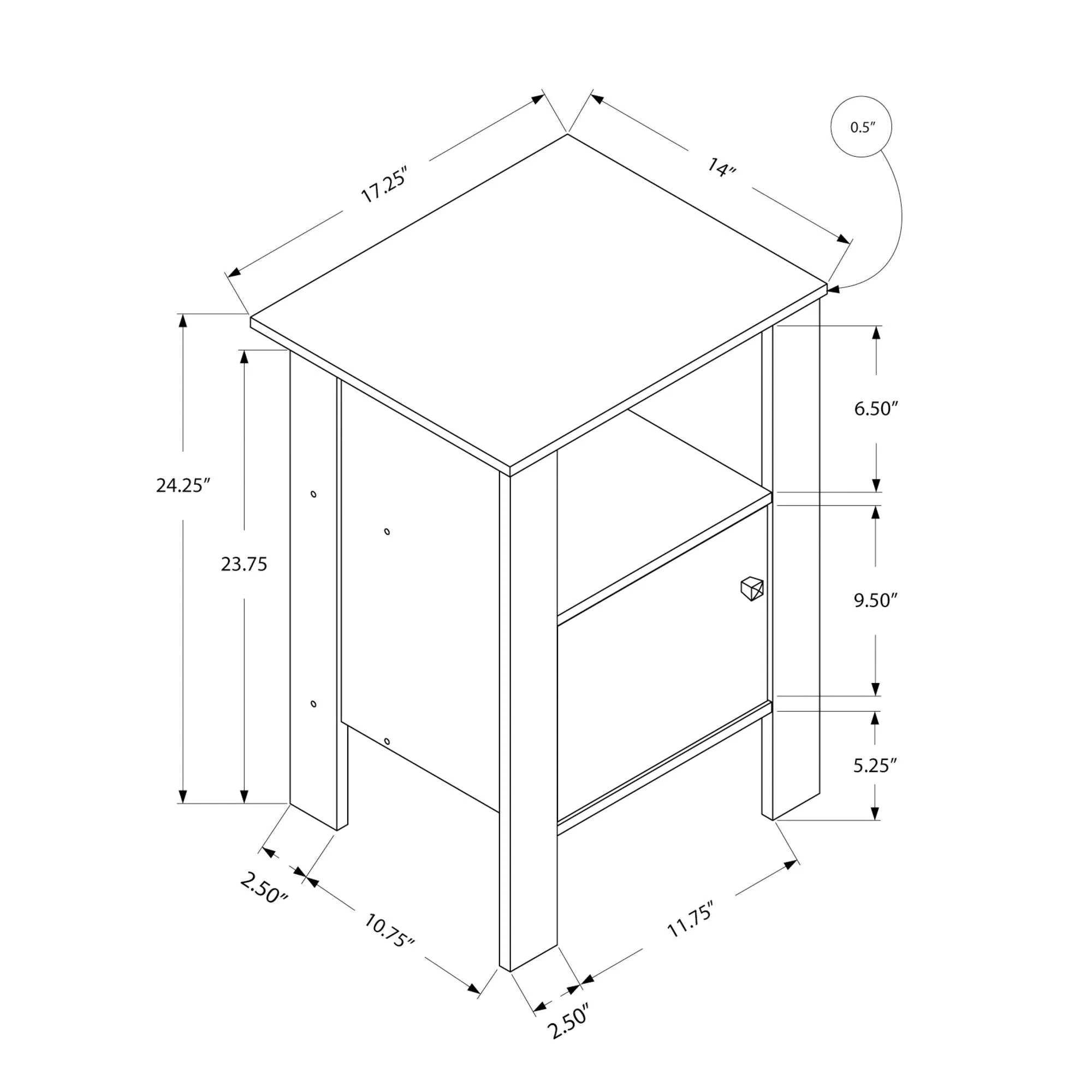 Monarch Table d'appoint I 2134