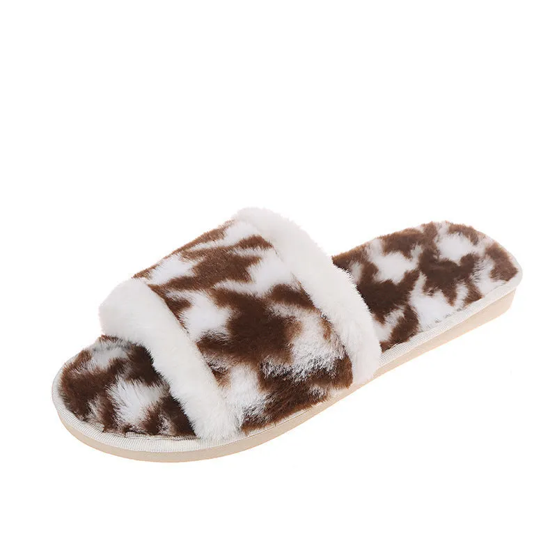 Open-toe Slip-on Slippers