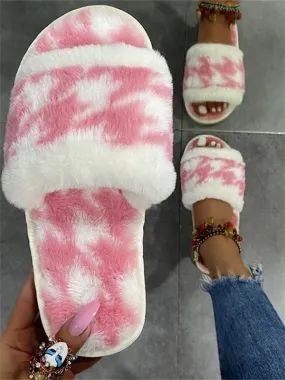 Open-toe Slip-on Slippers