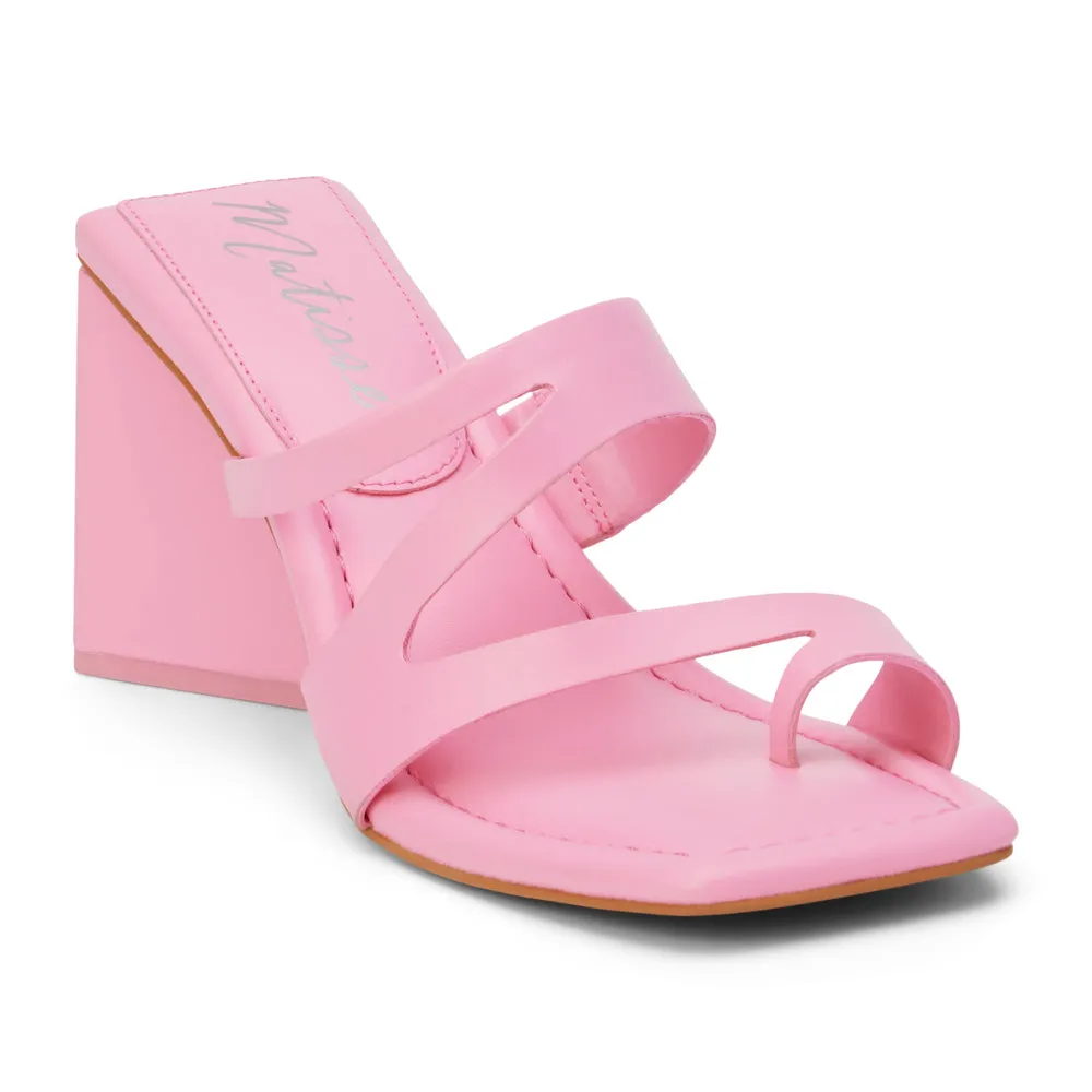 Oslo Heeled Sandal - Pink